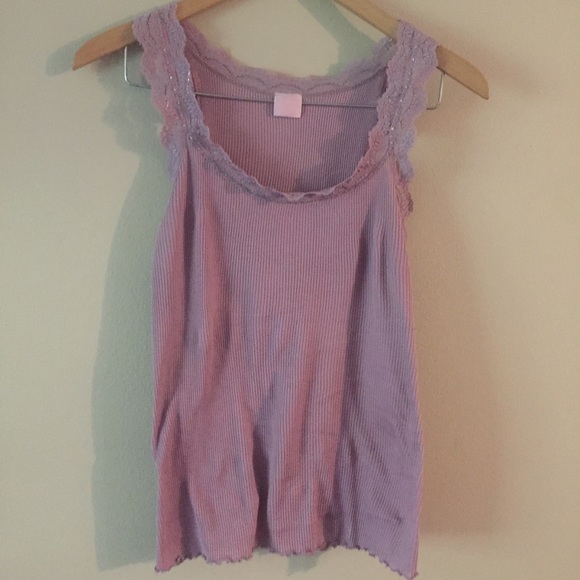 Victoria secret Angels ribbed lace tank - Picture 1 of 2